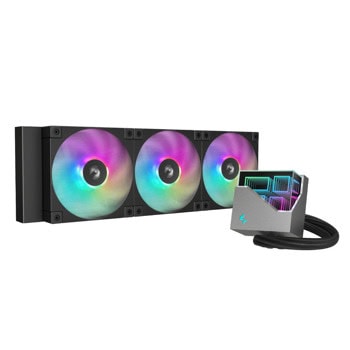 Водно охлаждане за процесор DeepCool LT360 ARGB, съвместимост със сокети Intel LGA 1851/1700/1200/115X & AMD AM5/AM4 | JAR Computers DeepCool LT360 ARGB Black R-LT360-BKAMNC-G-1