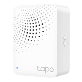 Смарт контролер TP-Link Tapo H100 Hub, интелигентна аларма, координира се с интелигентните сензори Tapo, може да се свърже с до 64 интелигентни устройства, звънец, Wi-Fi, бял | JAR Computers TP-Link Tapo H100