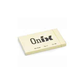 Самозалепващи листчета Onix, 100л., размер 75x127mm, жълти | JAR Computers Самозалепващи листчета