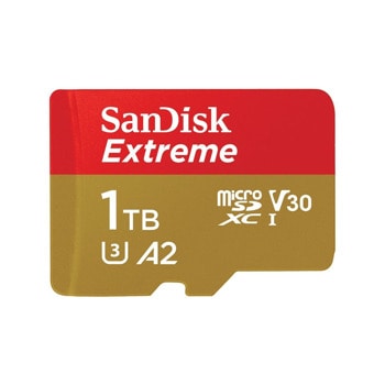 Карта памет 1TB microSDXC, SanDisk Extreme, Class 10. скорост на четене 190MB/s, скорост на запис 130MB/s | JAR Computers карта памет sandisk extreme v30 microsdxc 1tb