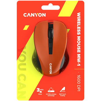 Canyon CNE-CMSW1, оптична, безжична, 1200dpi, USB