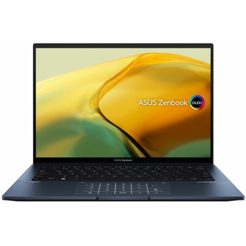 Лаптоп Asus ZenBook 14 OLED UX3402VA-KM731X (90NB10G1-M00BU0), дванадесетядрен Intel Core i7-1360P 2.2/5.0GHz, 14" (35.56 cm) WQXGA+ 90Hz дисплей (HDMI), 16GB LPDDR5, 1TB SSD NVMe, 2x Thunderbolt 4, Windows 11 Pro, 1.39kg | JAR Computers Asus ZenBook 14 OLED UX3402VA-KM731X