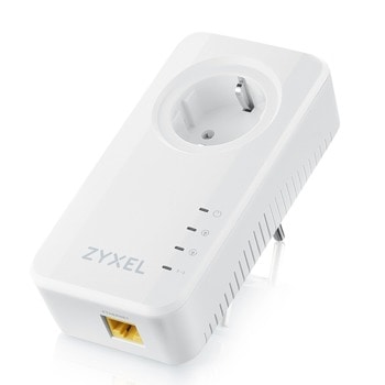 Powerline адаптер ZyXEL PLA6457, 2400 Mbps, до 500м обхват, 1x 10/100/1000 Ethernet порт, 1 устройство image