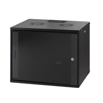Комуникационен шкаф Mirsan MR.WTC07U50.01, 19", 7U, 540 x 350 x 500 мм, за монтаж на стена, черен | JAR Computers Mirsan MR.WTC07U50.01