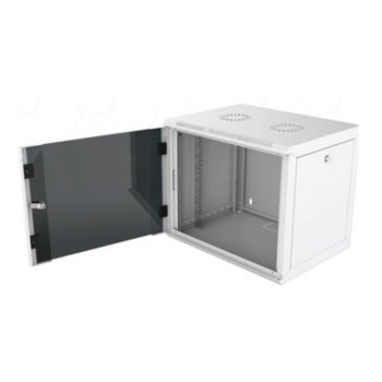 Комуникационен шкаф Security Professionals MR.WTC16U45MN.02, 19", 16U, 565 x 450 x 755, стенен монтаж, товароносимост 80кг, отваряеми странични панели, стъклена врата, вентилационни отвори, сив | JAR Computers Security Professionals MR.WTC16U45MN.02