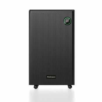 Обезвлажнител Rohnson Genius Wi-Fi R-91220, консумирана мощност 285 W (при 27 °C и влажност 60 %), резервоар 5.5 l, подходящ за пространства до 120 m², йонизационната функция, черен | JAR Computers обезвлажнител rohnson genius wi-fi r-91220