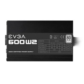 EVGA 600 W2 80+ WHITE 100-W2-0600-K2