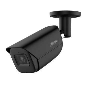 IP камера Dahua IPC-HFW2541E-S-0280B Black, насочена "bullet" камера, 5MPix (2592x1944@20fps), 2.8mm обектив, H.265+/H.265/H.264+/H.264/H.264H/H.264B/MJPEG, IR осветеност (до 30m), външна IP67, PoE, microSD до 256GB, микрофон, черна | JAR Computers Dahua IPC-HFW2541E-S-0280B Black