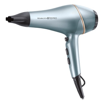 Сешоар Remington AC9300 Shine Therapy Pro, 2200W, 2 степени на скорост, 3 температури, йонна защита, студена струя, син | JAR Computers Сешоар Remington AC9300 Shine Therapy Pro