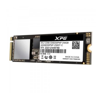 Памет SSD 256GB A-Data XPG SX8200 Pro, PCIe NVMe, M.2 (2280), скорост на четене 2950MB/s, скорост на запис 1100MB/s | JAR Computers Adata 256GB XPG SX8200 Pro M2 2280 PCI
