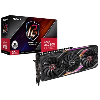 Видео карта AMD Radeon RX 7900 XT, 20GB, ASRock Phantom Gaming, OC, PCI-E 4, GDDR6, 320-bit, DisplayPort, HDMI | JAR Computers ASRock Phantom Gaming RX 7900XT 20G