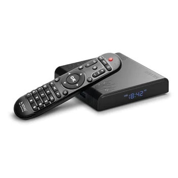 Медиа плейър SAVIO Smart TV Box Silver TB-S01, Amlogic S905X3, 2GB DDR4, 16GB Flash памет, Wi-Fi, LAN, HDMI, USB, SDCard, черен image