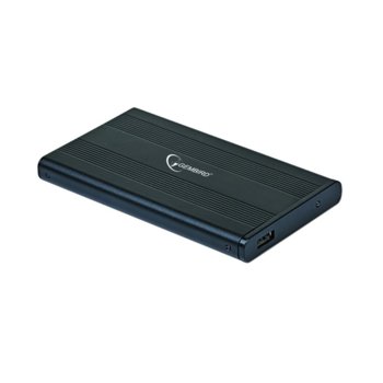 Кутия 2.5"(6.35 cm), Gembird EE2-U2S-5, SATA I/II SSD/HDD, USB 2.0, метална, черна | JAR Computers Gembird, Black, USB2.0, 2.5"