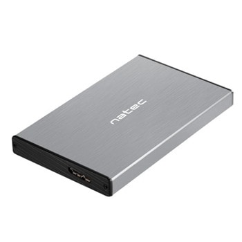 Кутия 2.5" (6.35 cm) Natec RHINO Go, за 2.5"(6.35cm) SSD/HDD, SATA III (6 Gbps), USB Micro-B, сива | JAR Computers Natec Rhino Go NKZ-1281