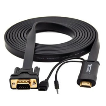 HDMI - VGA 1.8m Flat с аудио кабел 1.8m 18229