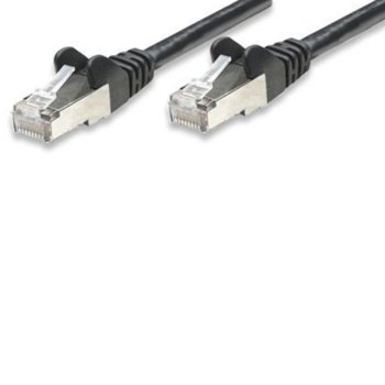 Пач кабел Cat.5e 0.5m FTP черен, IC 331821