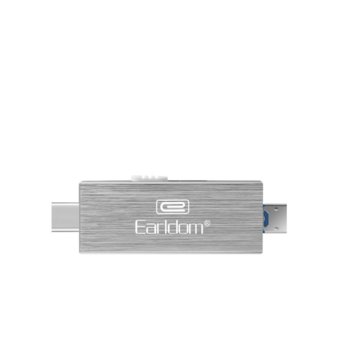 Четец за карти Earldom ET-OT24, USB-C 3.0, MicroSD/T-Flash, сребрист | JAR Computers Четец за карти Earldom ET-OT24 OTG, Сребрист 11044