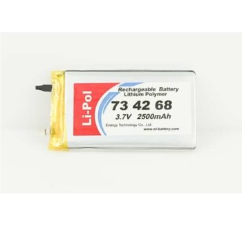 Литиева батерия LP734268, 3.7V, 2500mAh, Li-polymer, 1бр. image