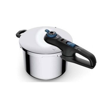 Тенджера под налягане Tefal Secure Trendy P2580701, 6 l, неръждаема стомана, 2 програми за готвене, капак, сива | JAR Computers Тенджера под налягане Tefal Secure Trendy P2580701