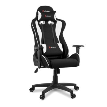 Геймърски стол Arozzi Mezzo V2 Fabric, до 120kg, наклон назад до 165°, черен/бял | JAR Computers Arozzi Mezzo V2 Fabric White