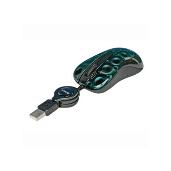 Мишка A4Tech X6-60MD-2, Mini, Laser, 1000dpi, зелена, прибиращ се кабел, USB | JAR Computers A4Tech X6-60MD-2