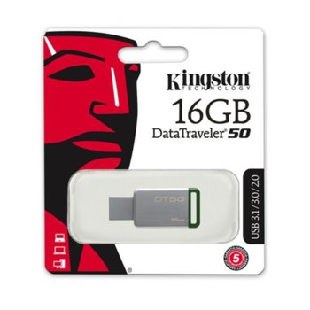 16GB Kingston DataTraveler 50 USB3.0 Green DT50/16