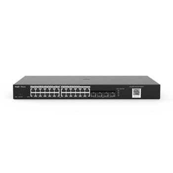 Суич Ruijie RG-NBS3100-24GT4SFP-P, 1000 Mbps, 28 порта, 24x 10/100/1000Mbps RJ45 (PoE+), 4x 1Gbs SFP | JAR Computers Ruijie RG-NBS3100-24GT4SFP-P