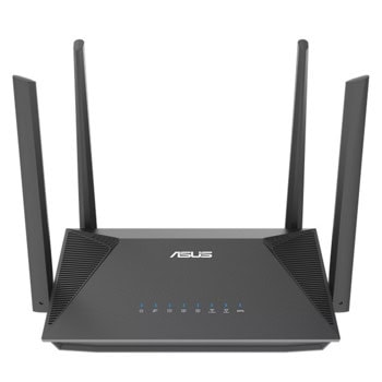 Рутер Asus RT-AX52, 1800Mbps, 2.4GHz (574 Mbps)/ 5GHz (1201 Mbps), Wireless AX, 3x LAN 10/100/1000Mbps, 1x WAN 10/100/1000Mbps, 4x външни антени | JAR Computers Asus RT-AX52 90IG08T0-MO3H00