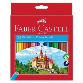 Faber-Castell Цветни моливи Замък 24 цвята