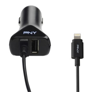 PNY Dual Port Car Charger PNY-CAR-2UF-K01-RB