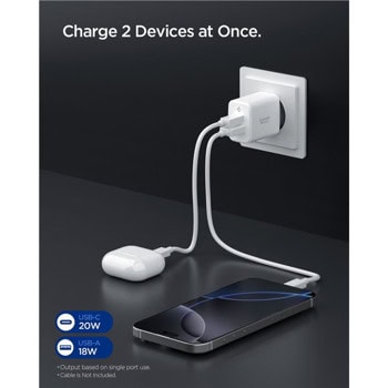spigen essential 20w ee202eu бял