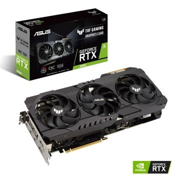 Видео карта Nvidia GF RTX 3080, 10GB, Asus TUF Gaming V2 OC, PCI-E 4.0, GDDR6X, 320-bit, DisplayPort, HDMI, LHR | JAR Computers Asus TUF Gaming GeForce RTX 3080 V2 OC ED