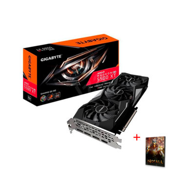 Видео карта AMD Radeon RX 5500 XT с подарък игра Godfall, 8GB, Gigabyte GAMING OC, PCI-E, GDDR6, 128bit, HDMI, DisplayPort | JAR Computers Gigabyte Radeon™ RX 5500 XT GAMING OC 8G