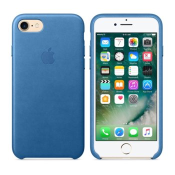 Apple iPhone 7 Leather Case mmy42zm/a Sea Blue