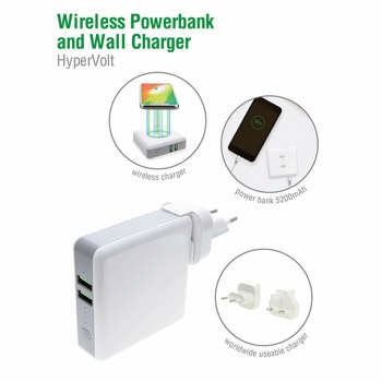 3in1 Charger HyperVolt with Wireless Power Bank