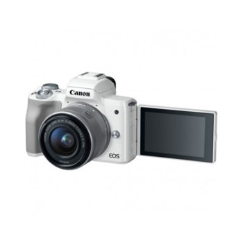 Canon EOS M50 (бял) +15-45mm f/3.5-6.3 + Lexar 32G