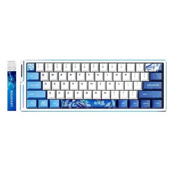 Клавиатура ATK EDGE 60 HE Leviatan, механична, TTC Magneto суичове, гейминг, бяло-синя, USB, RGB подсветка | JAR Computers клавиатура atk edge 60 he leviatan