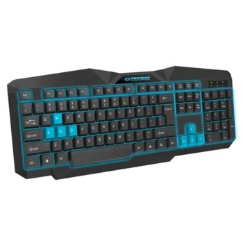 Клавиатура Esperanza Tirions EGK201 (EGK201R), синя подсветка, USB, черна | JAR Computers Esperanza Tirions EGK201 EGK201R