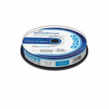 Оптичен носител BD-R 50Gb, MediaRange MR509, 6x, printable, 10 броя в шпиндел | JAR Computers MediaRange BD-R 50GB 6x 10бр.