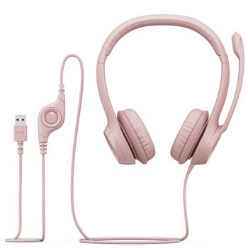 Logitech H390 USB Computer Headset - ROSE