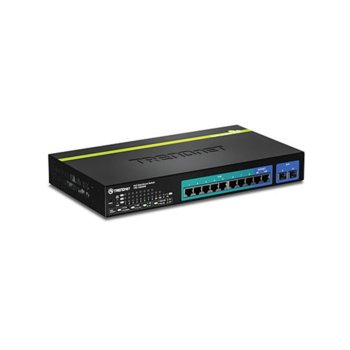 Суич TRENDnet TPE-1020WS, 10 Port 1000Mbps, Web Smart, PoE+ | JAR Computers TRENDnet TPE-1020WS PoE