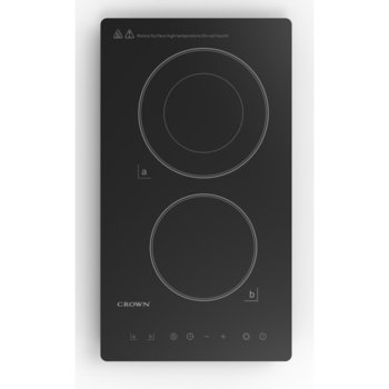 Вграден керамичен плот Crown VCP 32D, 2 нагревателни зони, една двойна зона, черен | JAR Computers Crown VCP 32D