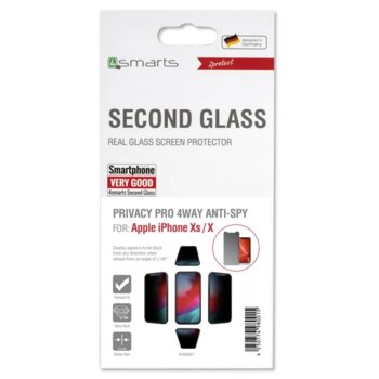 4smarts Glass Privacy Pro Anti-Spy iPhone XS/X