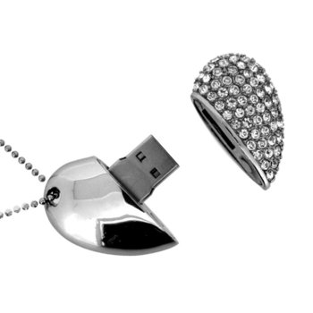 4GB USB Flash SATZUMA Diamante Heart