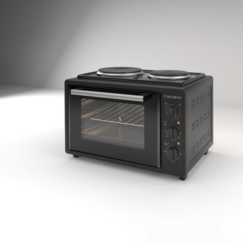мини готварска печка crown cmo-355bf