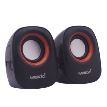 Тонколони Makki SP2-017, 2.0, 6W (3W + 3W), черни | JAR Computers Makki SP2-017