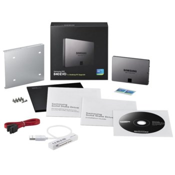 Памет SSD 120GB, Samsung 840 EVO (Desktop Kit), SATA 6Gb/s, 2.5" (6.35 cm), 3г. | JAR Computers 120GB Samsung SSD 840 EVO Desktop Kit MZ-7TE120KW