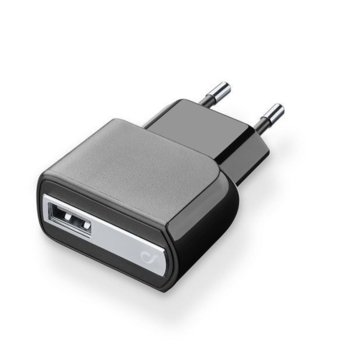 Адаптер за зарядно Cellular Line, от контакт към USB-A(ж), 1A, универсален, черен | JAR Computers Cellular Line 5V 1A Универсален Черен