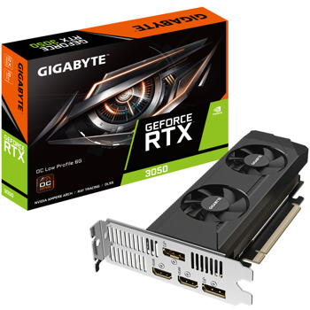 Видео карта Nvidia GF RTX 3050, 6GB, Gigabyte OC Low Profile, PCI-E 4.0, GDDR6, 96-bit, DisplayPort, HDMI | JAR Computers Gigabyte RTX 3050 OC Low Profile 6G GV-N3050OC