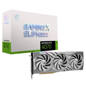 Видео карта Nvidia GF RTX 4070, 12GB, MSI Gaming X Slim White, PCI-E 4.0, GDDR6X, 192-bit, DisplayPort, HDMI | JAR Computers MSI GF RTX 4070 GAMING X SLIM WHITE 12GB